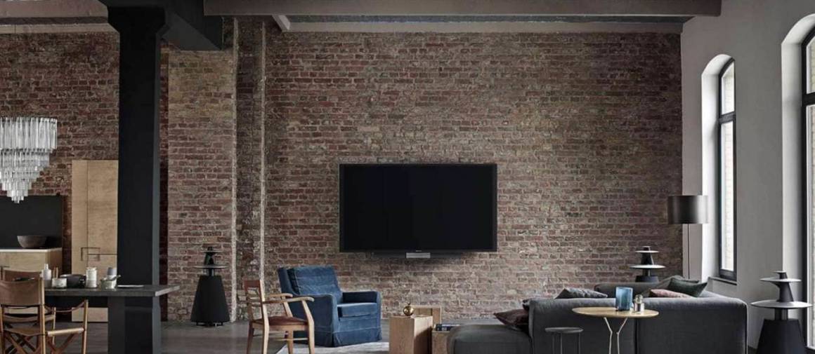 Téléviseur BeoVision Avant version 55, 75 ou 85 pouces. Enceintes BeoLab 5. ©Bang & Olufsen