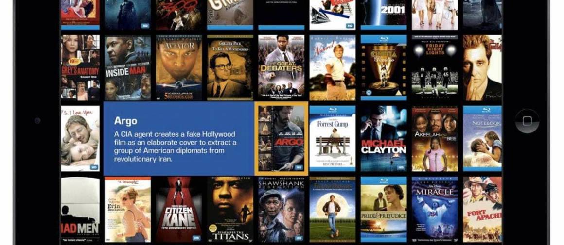 Interface tactile reliée directement à un serveur de stockage dédié au Blu-Ray et films. ©Kaleidescape
