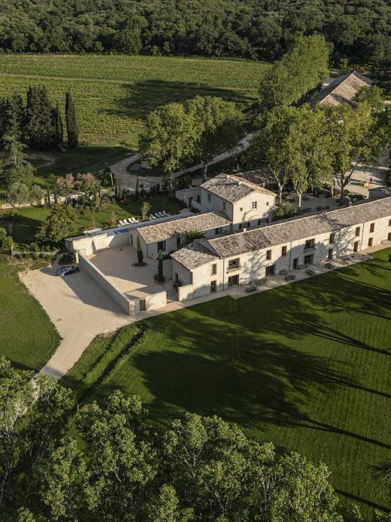 Domaine de Panéry à Pouzilhac. Vignoble vu du ciel